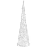 vidaXL LED-Kegel Acryl Weihnachtsdeko Pyramide Blau 120 cm