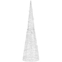 vidaXL LED-Kegel Acryl Weihnachtsdeko Pyramide Blau 120 cm