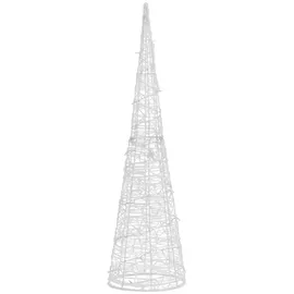 vidaXL LED-Kegel Acryl Weihnachtsdeko Pyramide Blau 120 cm