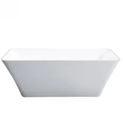 Badewanne weiß freistehend Acrylbadewanne eckig Wanne Badzubehör Badausstattung Badezimmer Ablauf Badinventar Wannenbad Baar Jet-Line