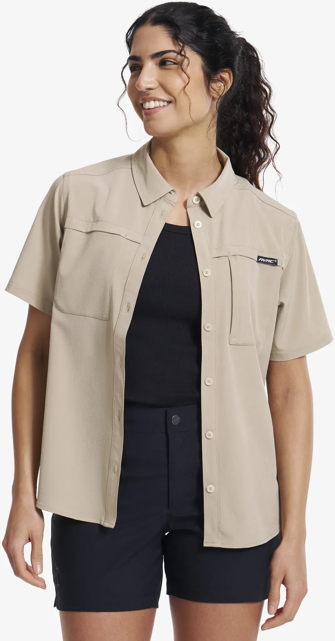 Gradient Pro UV Short Sleeve Shirt Damen Aluminium, Größe:M - Damen > Oberteile > Hemdblusen - Beige