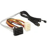 DeLock 83391 - 4x SAS-Buchse (SFF-8482), Molex 4pol Buchse] 1.00m Schwarz