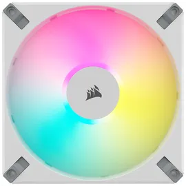 Corsair AF140 RGB ELITE weiß 2er-Pack | 140mm Gehäuselüfter inkl. iCUE Lighting Node CORE