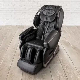 PureHaven Massage-Sessel Knet- und Klopfmassage Heizfunktion Bluetooth USB Sprachsteuerung schwarzes
