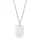 KUZZOI Herren Dog Tag Military Platte Brushed 925 Silber
