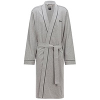 Boss Bademantel Kimono aus weichem Baumwoll-Jersey, Medium Grey, XL