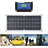 Solarmodul-set Mit Regler Und Lüfter, 10 W, 12 V, Flexibles Modul, Monokristallin, Abmessungen 42 X 19 Cm