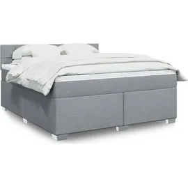 vidaXL Boxspringbett 180 x 200 cm Hellgrau