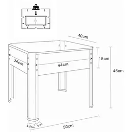 VCM Balora M 50 x 40 x 45 cm Weiß