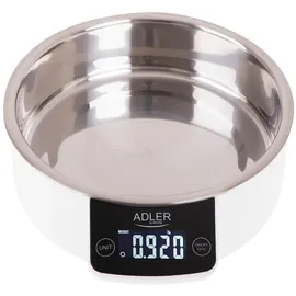 Adler AD 3166 Küchenwaage Elektronische Küchenwaage Edelstahl, Arbeitsfläche Oval (AD 3166)