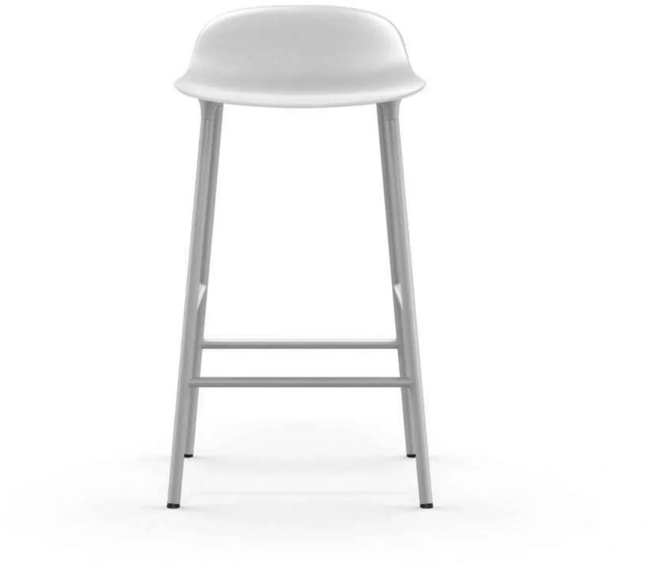 Barstühle Normann Copenhagen, Weiß, für Küche, Metall - 42.5 - 77
