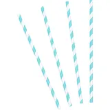 10 Papierstrohhalme Streifen Candybar Retro Stroh Party Hochzeit Trinkhalm, Farbe:Minze