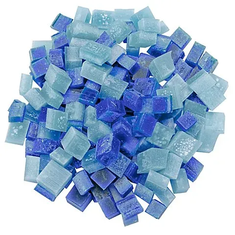 Wachswürfel royalblau/eisblau, 200g
