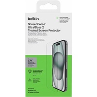 Belkin ScreenForce UltraGlass 2 Screen Protector für Apple iPhone 15 (OVA131zz)