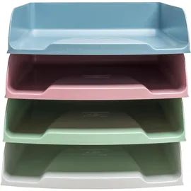 Exacompta 111303SETD 4 Briefablagen Combo Styli Autentik Farben sortiert