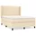 vidaXL Boxspringbett mit Matratze Creme 140x200 cm Stoff vidaXL
