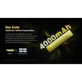 Nitecore 18650 Li-Ion Akku, NL1840HP, 4000mAh, mit Schutzschaltung