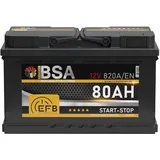 EFB Batterie 80Ah 12V 820A/EN Start Stop Batterie Autobatterie Starterbatterie