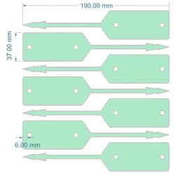 CombiCraft Schlüssel-Tags in grün - 500 Stück