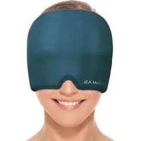 IEA Medical Migräne Maske blau, Kühlmaske, Wärmemaske, Schlafmaske kühlend, Migräne Mütze, Kopfschmerzen Mask - Blau