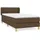 vidaXL Boxspringbett mit Matratze Dunkelbraun 100x200 cm Stoff - Braun