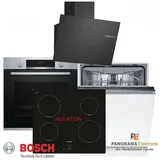 Bosch Sparset Autark Herdset Induktion Kochfeld + Spülmaschine +Dunstabzugshaube