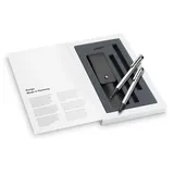 Lamy Geschenk-Set logo matt/schwarz - Kugelschreiber und Druckbleistift (105/205) in Geschenkverpackung mit Lederetui - inkl. Gravur (Lasergravur)