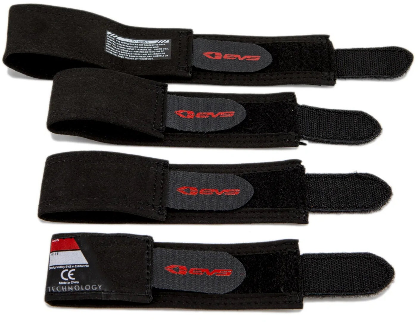 EVS Axis Pro/Sport Kniebraces vervangende klittenbandsluiting, zwart-rood, M