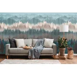 A.S. Création Metropolitan Stories Travel Styles Fototapete Wald (B x H: 1,59 x 2,8 m, Vlies, Blau/Beige)