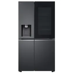 LG Electronics Side-by-Side Kühlschrank InstaView Door-in-Door, 635 L, Matt Black Steel