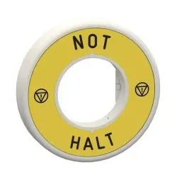 Schneider Electric ZBY9W2B230 Beleuchtbares Schild für Not-Aus/Not-Halt, 1 LED rot, 24V, NOT-HALT