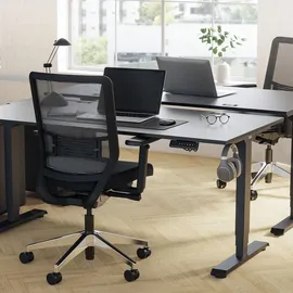 Yaasa Schreibtisch Desk Essential 120 x 80 cm Eiche dunkel/Schwarz
