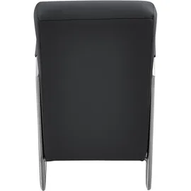 K+W Komfort & Wohnen Cocktailsessel 62 x 77 x 83 cm schwarz mit bezogenen Armlehnen