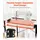 Vevor Nähtisch Nähmaschinentisch mit klappbarer Tischplatte & verstellbarer Ablage & Stahlbeinen, Mehrzwecktisch Computertisch für Zuhause Modestudio Kunststudio Bildungseinrichtung, Weiß