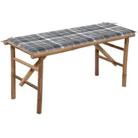 VidaXL Klappbare Gartenbank mit Auflage 118 cm Bambus
