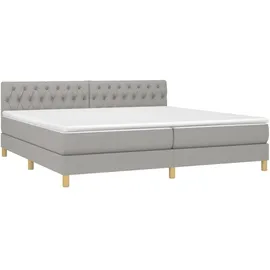 vidaXL Boxspringbett 200 x 200 cm Hellgrau