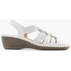 Komfort Sandalette - Damen - weiß