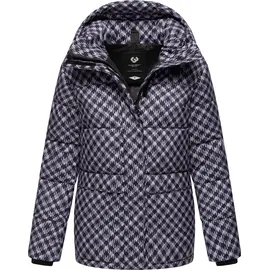 Ragwear Damen Winterjacke mit Hahnentritt-Muster