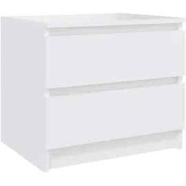 vidaXL Nachtschrank 50 x 39 x 43,5 cm Weiß
