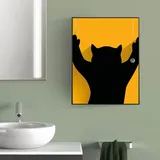 Banjado XXL Medizinschrank Abschliessbar 35x46x15cm Arzneischrank Anthrazit Aus Metall Mit Motiv Scratch