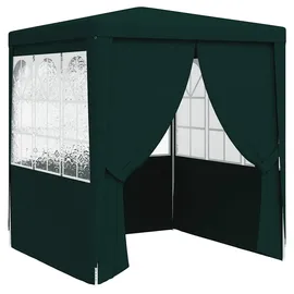 vidaXL Profi-Partyzelt 48534 2,5 x 2,5 m grün inkl. Seitenwänden