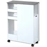 KESPER Nischenregal weiß mit Abfalleimer 60 x 86 x 25 cm