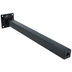 MS Beschläge Metall-Möbelbein 350mm Couchfuss Schwarz Eckig Möbelfuss Tischstütze 25 x 25mm