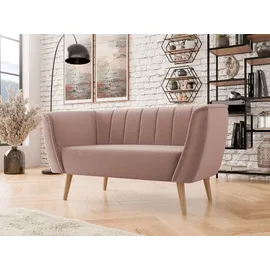 Mirjan24 Sofa Pas 2, Holzkonstruktion, 142x74x75 cm, 2-Sitzer rosa