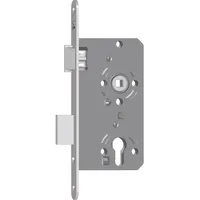 Sag Einstemmschloss 1 7464WO PZW,DM55,Stulp 235x20x3mm,links,Stahl silber lackiert