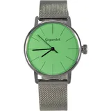 Gigandet Armbanduhr Damen Quarz Edelstahl Silber Grün G43-031