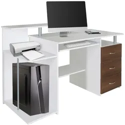 hjh OFFICE Schreibtisch WORKSPACE H IV Melaminharzbeschichtete Spanplatte, Gestell pulverbeschichteter Stahl