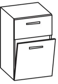 Artiqua 400 Midischrank, Oxid Dunkelgrau quer, 400-MKL-1-45-7184-723 400-MKL-1-45-7184-723