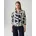 Langarmbluse FAMENA Lane Boxy Printbluse aus nachhaltigem Viskosemix Coal Blue 40