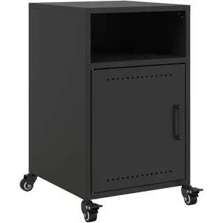 vidaXL Nachttisch Schwarz 36x39x59 cm Stahl